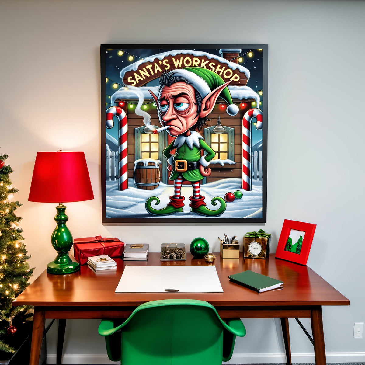 Funny Christmas Elf Print: Humorous Holiday Wall Art (Digital Download)