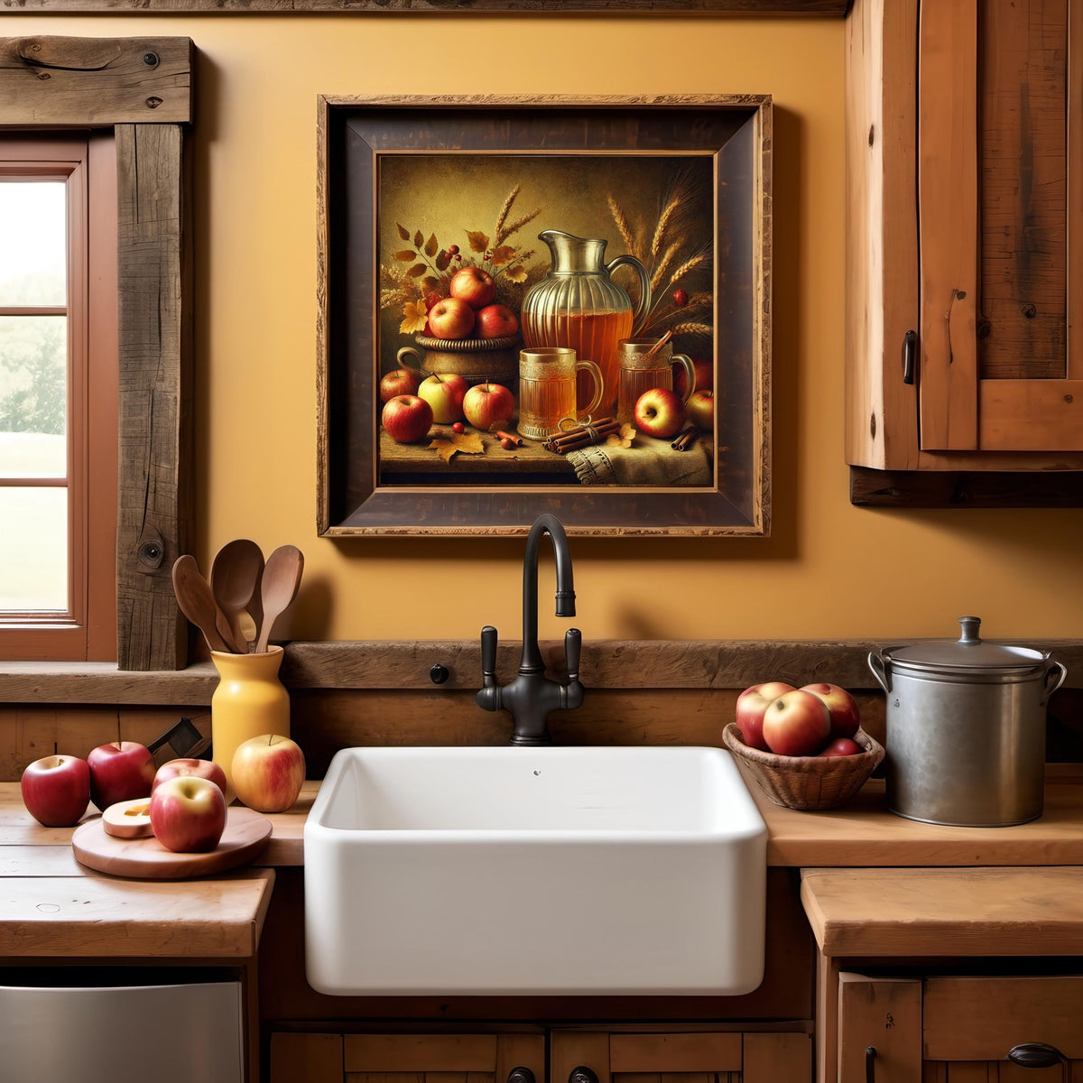 Victorian Apple Cider Print: Rustic Fall Harvest, Farmhouse Decor (Digital Download)