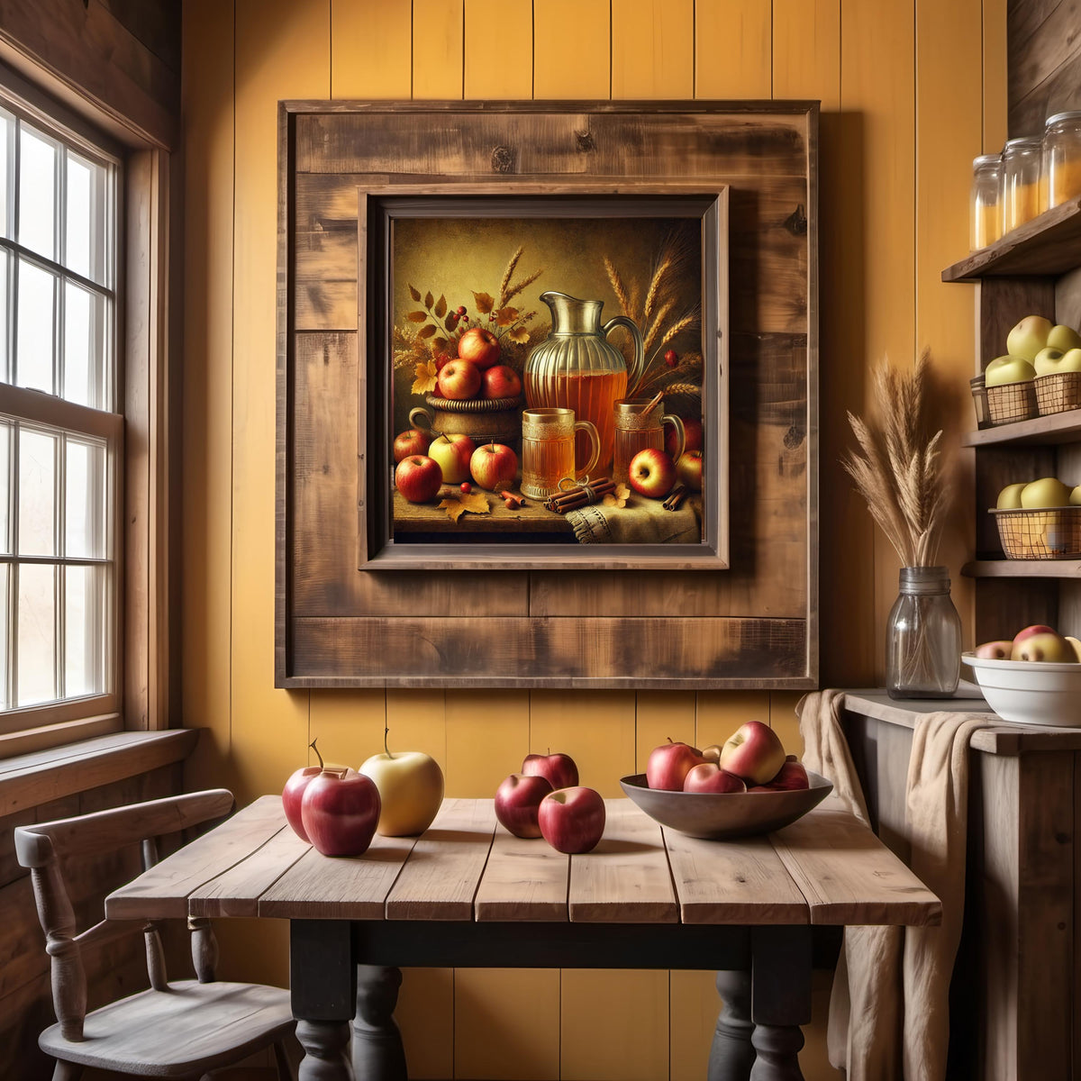 Victorian Apple Cider Print: Rustic Fall Harvest, Farmhouse Decor (Digital Download)