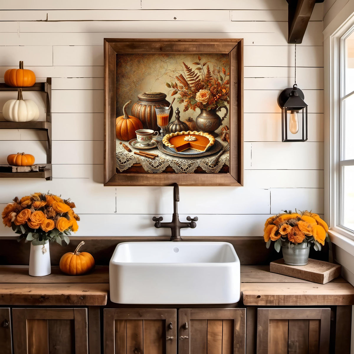 Victorian Pumpkin Pie Print: Vintage Fall Kitchen Decor (Digital Download)