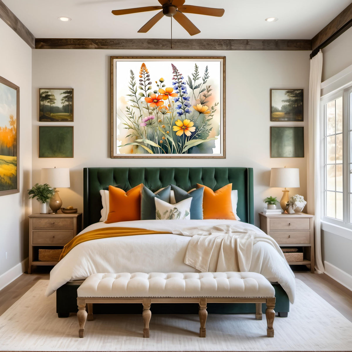 Wildflower Watercolor Print: Vibrant Botanical Wall Art (Digital Download)