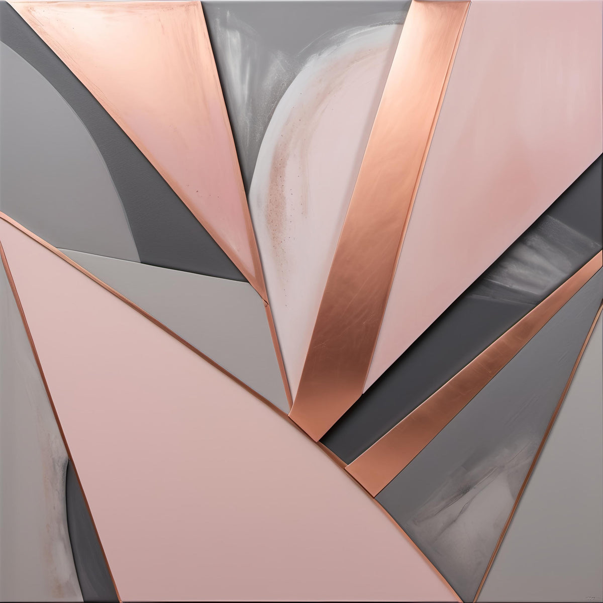 Blush Pink Geometric Abstract Art Print: Modern Minimalist Decor (Digital Download)