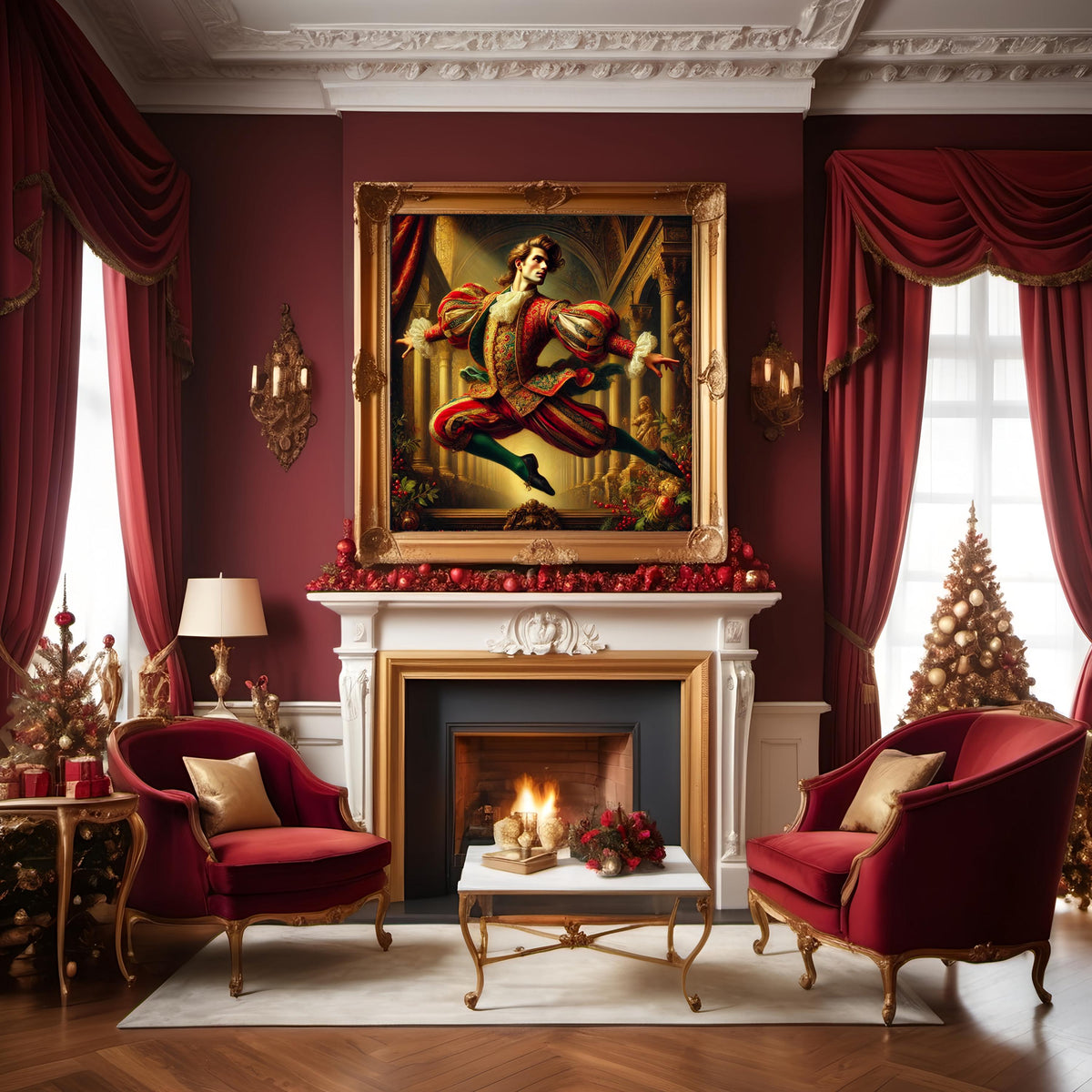 Ten Lords a-Leaping Print: Victorian Christmas Nobleman Artwork (Digital Download)