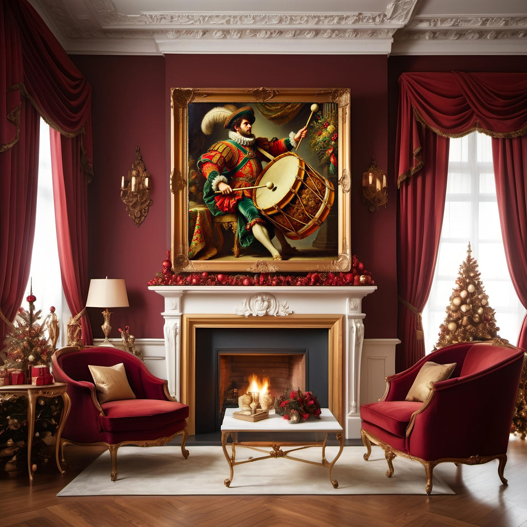 Victorian Drummer Christmas Art: Festive Holiday Decor (Digital Download)
