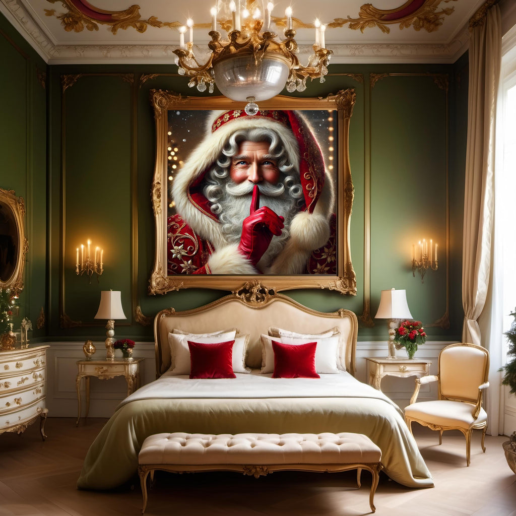 Quiet Santa Print: Festive Christmas Wall Art (Digital Download)