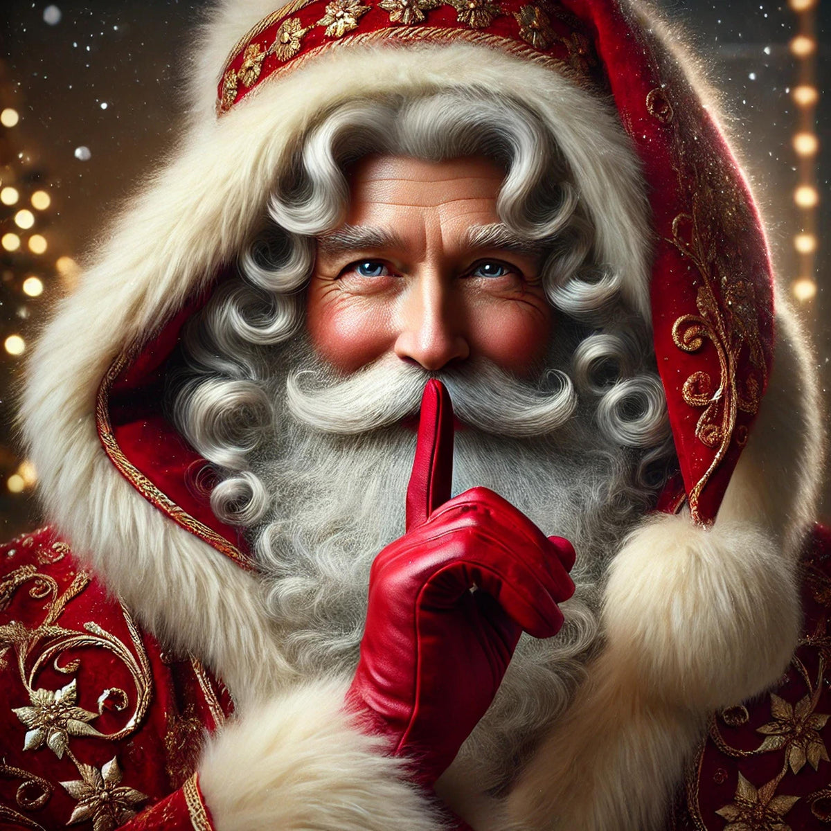 Quiet Santa Print: Festive Christmas Wall Art (Digital Download)