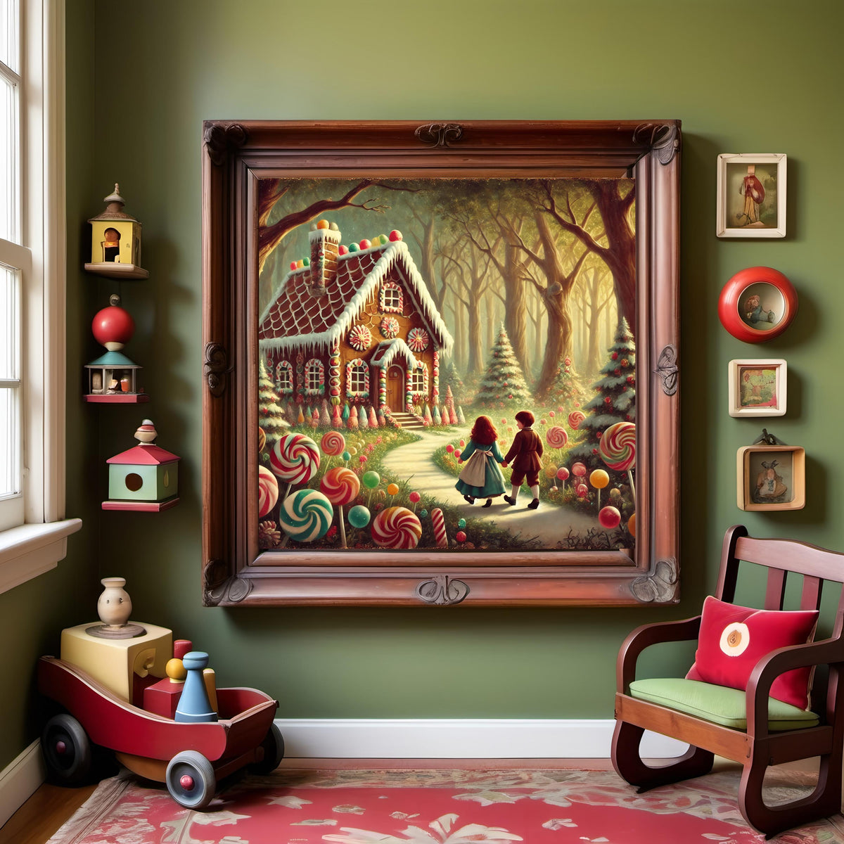 Gingerbread House Art Print: Hansel and Gretel Fairytale Decor (Digital Download)