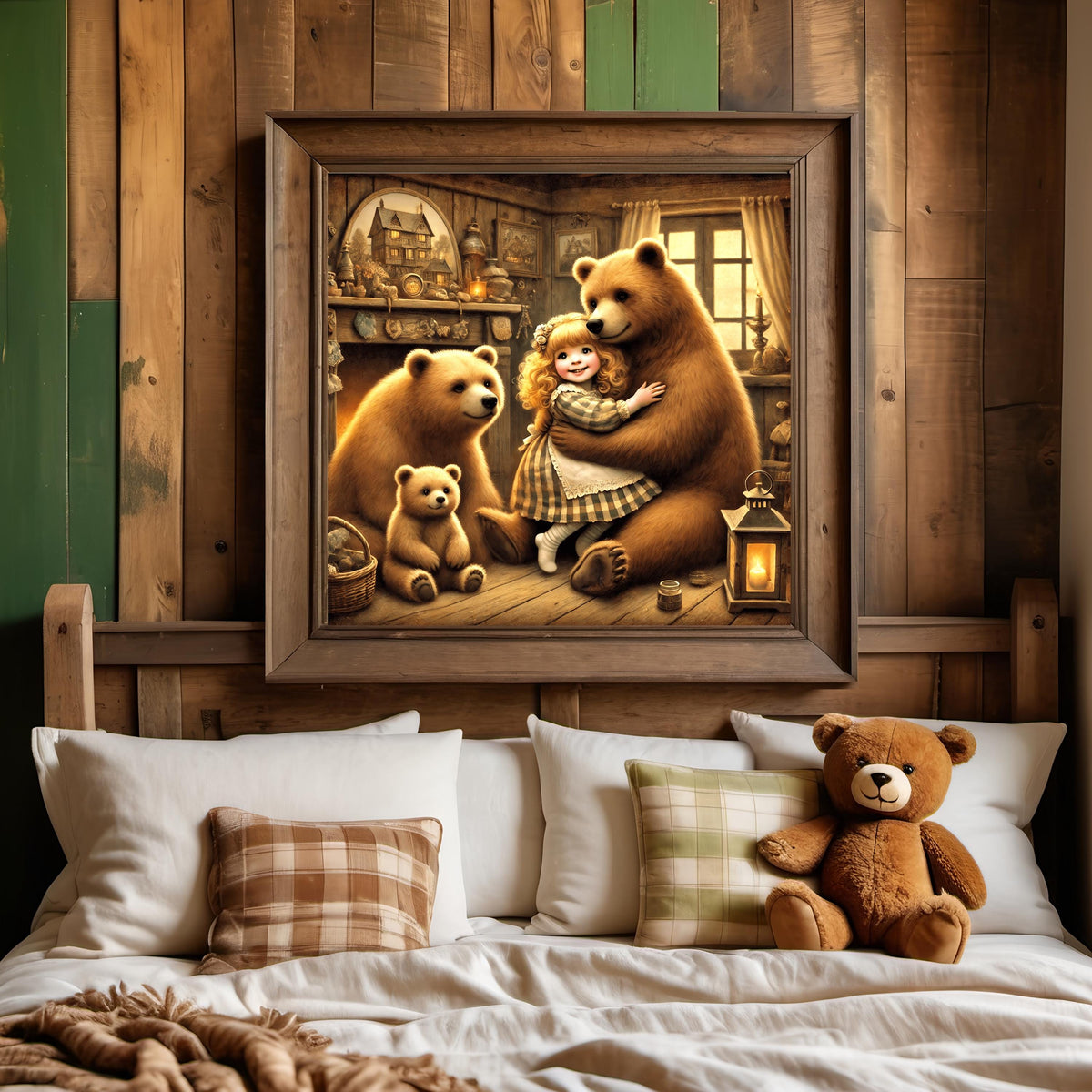Goldilocks and the Three Bears Art: Whimsical Nursery Decor (Digital Download) 4