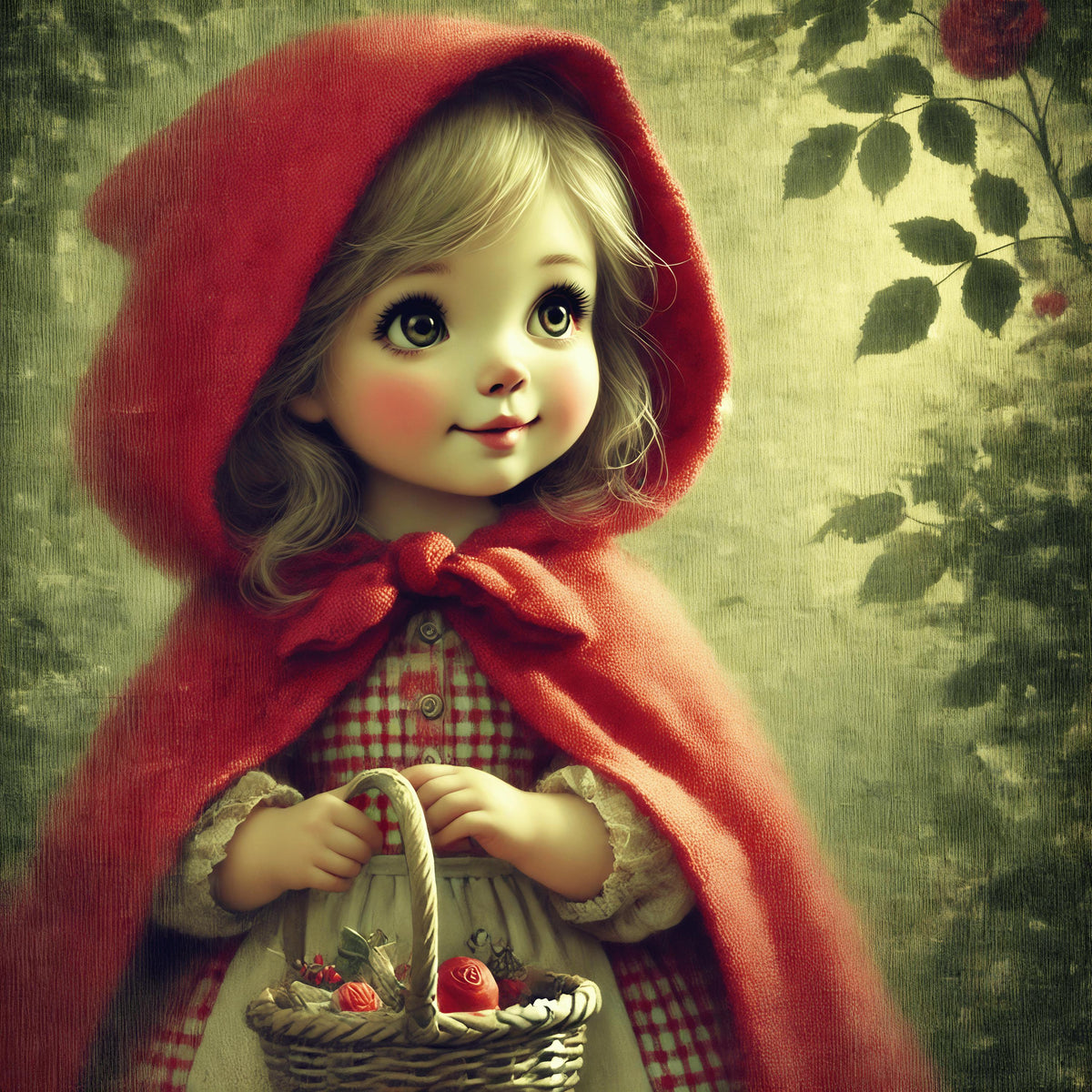 Little Red Riding Hood Art: Whimsical Fairytale Nursery Decor (Digital Print)