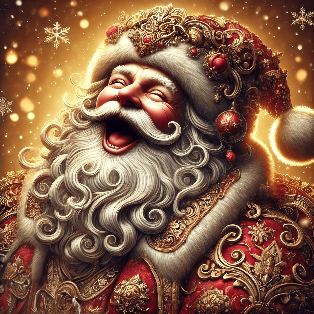 Victorian Santa Claus Portrait: Luxurious Christmas Wall Art (Digital Download)