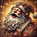 Victorian Santa Claus Portrait: Luxurious Christmas Wall Art (Digital Download)