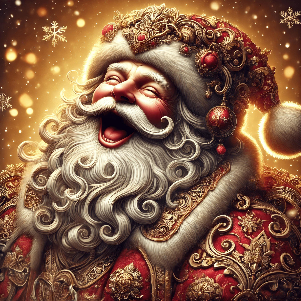 Victorian Santa Claus Portrait: Luxurious Christmas Wall Art (Digital Download)