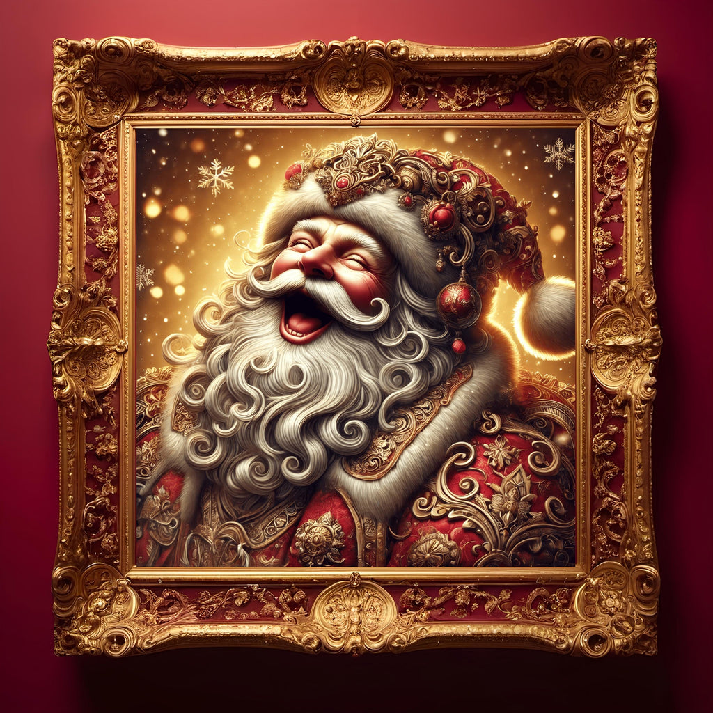 Victorian Santa Claus Portrait: Luxurious Christmas Wall Art (Digital Download)