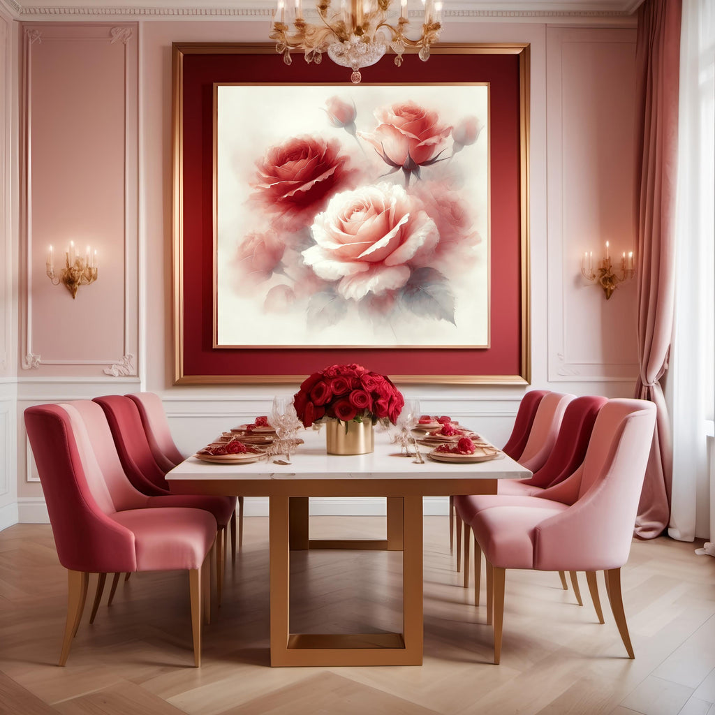 Watercolor Roses Print: Romantic Floral Wall Art (Digital Download)