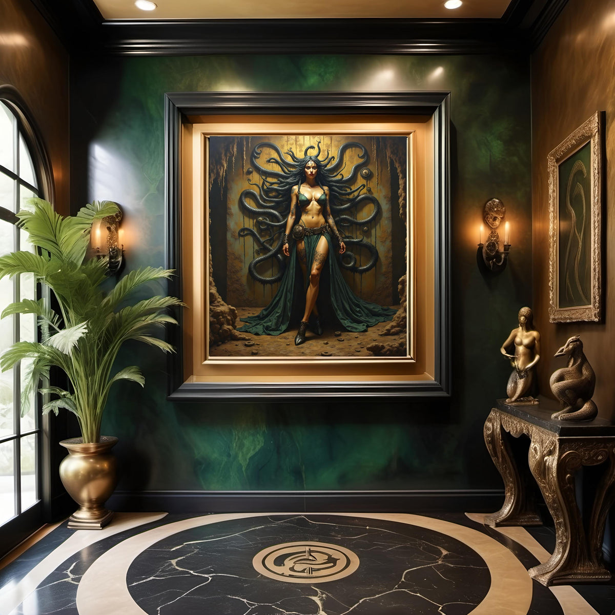 Dark Fantasy Medusa Art Print: Gothic Snake Goddess Decor (Digital Download)