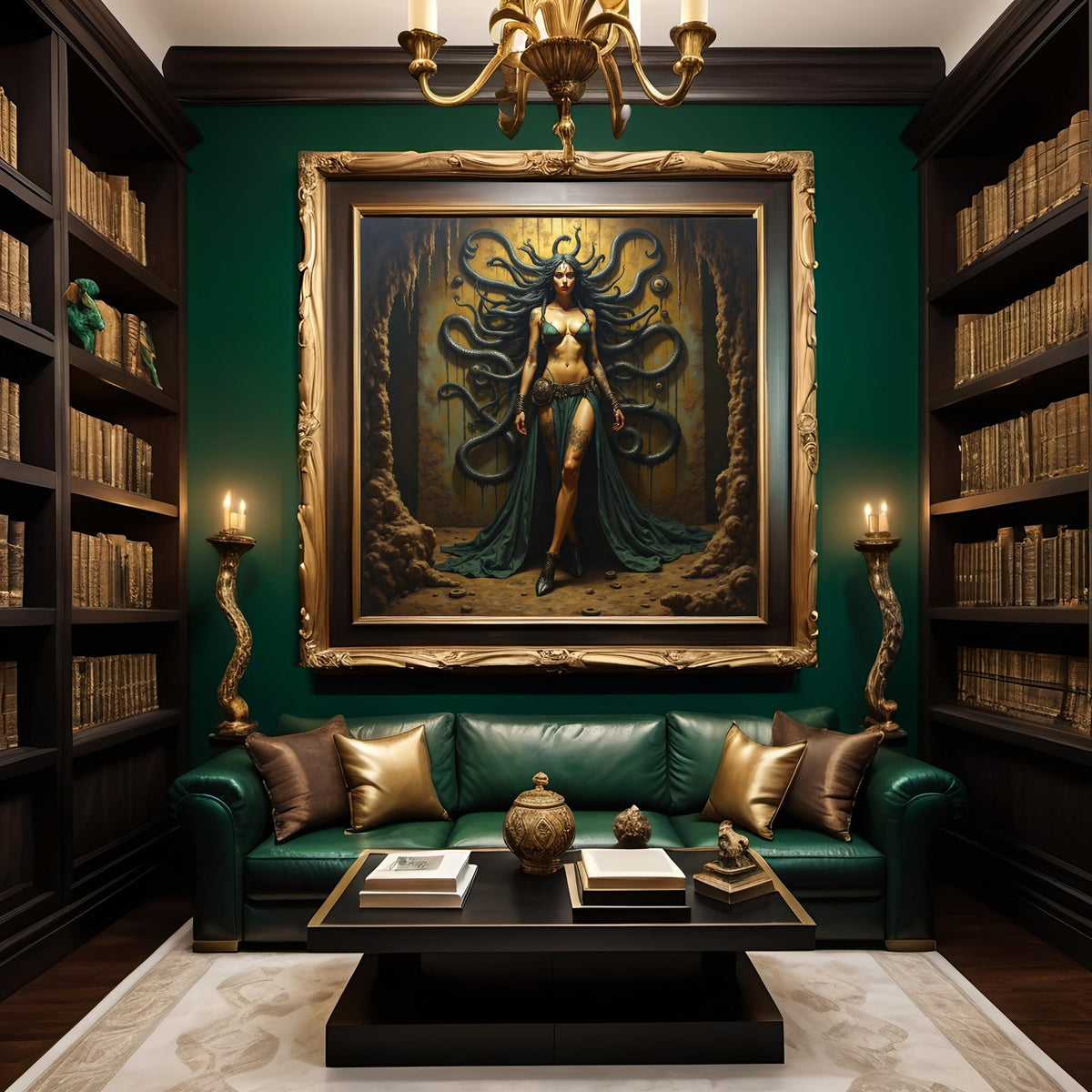 Dark Fantasy Medusa Art Print: Gothic Snake Goddess Decor (Digital Download)