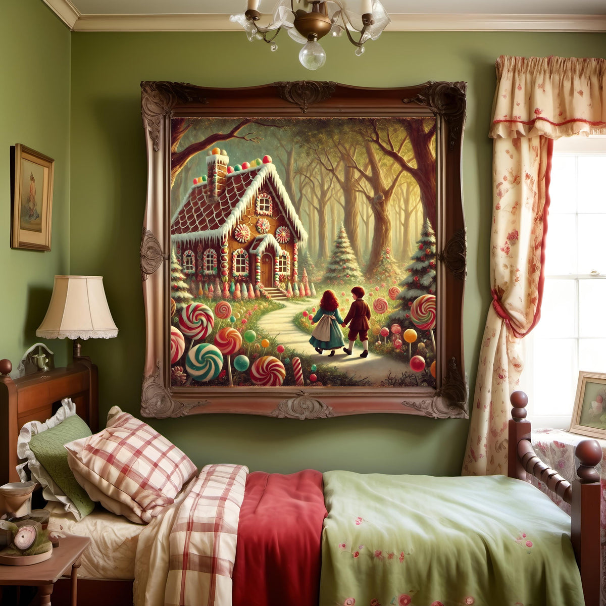 Gingerbread House Art Print: Hansel and Gretel Fairytale Decor (Digital Download)