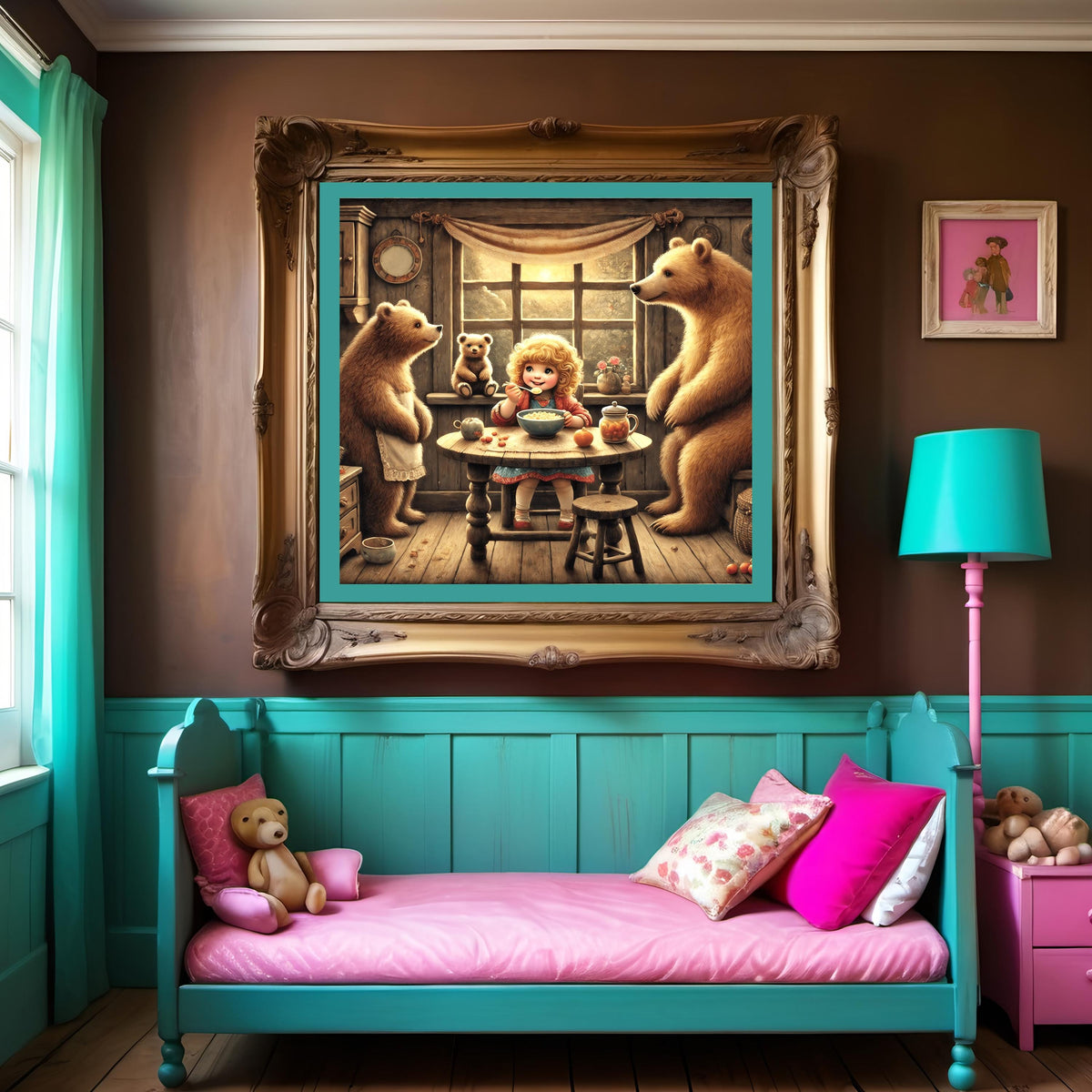 Goldilocks and the Three Bears Art: Whimsical Nursery Decor (Digital Download)