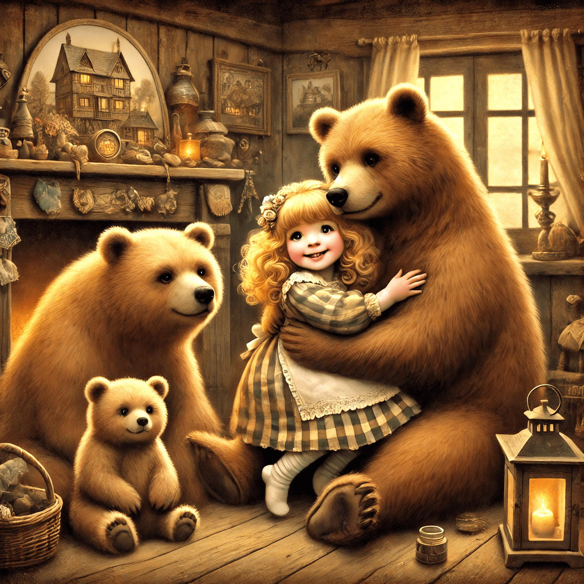 Goldilocks and the Three Bears Art: Whimsical Nursery Decor (Digital Download) 4