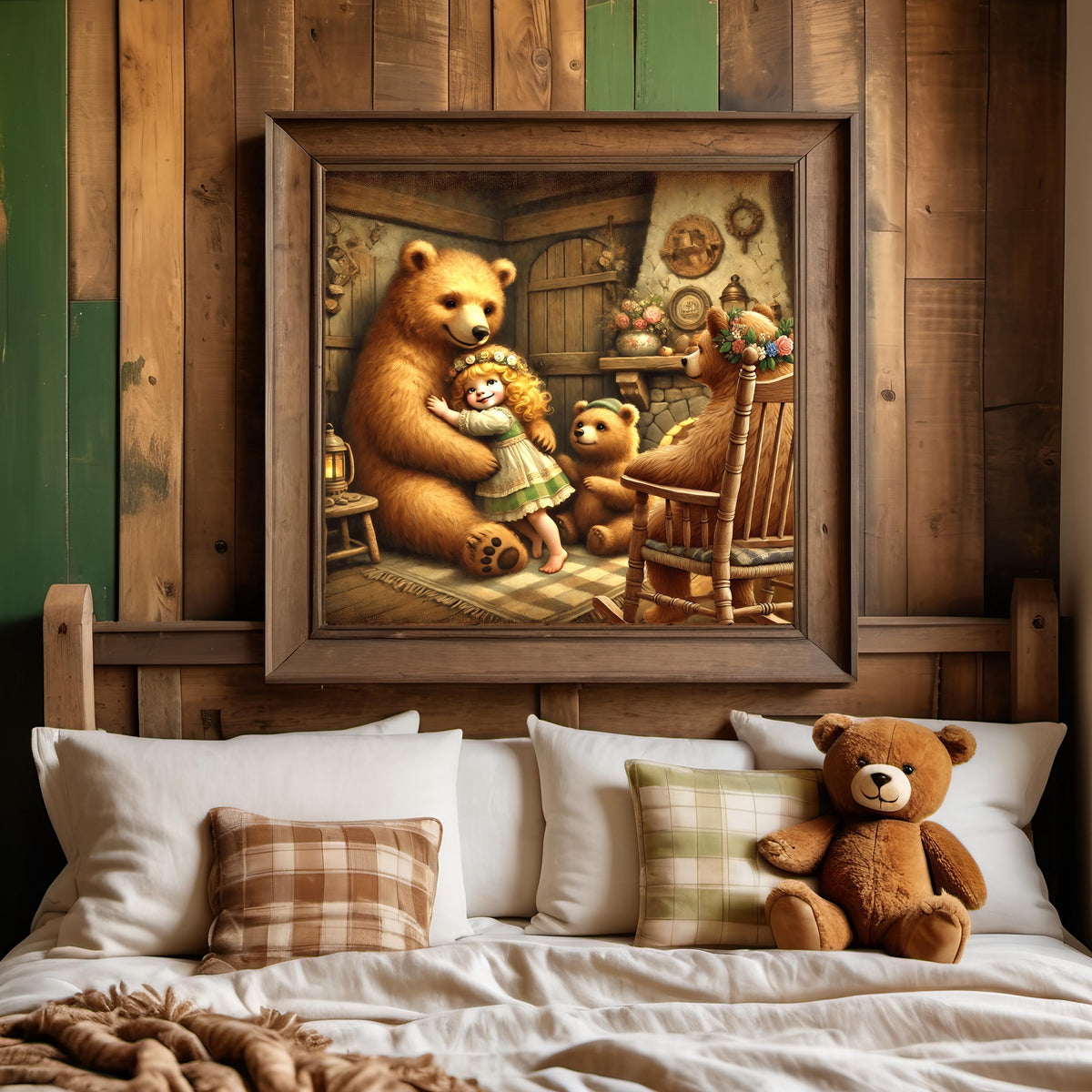 Goldilocks and the Three Bears Art: Whimsical Nursery Decor (Digital Download) 3