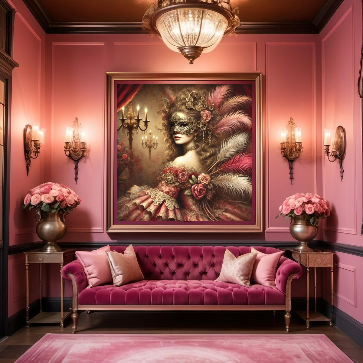 Vintage Masquerade Ball Art: Steampunk Valentine Decor (Digital Art Download)