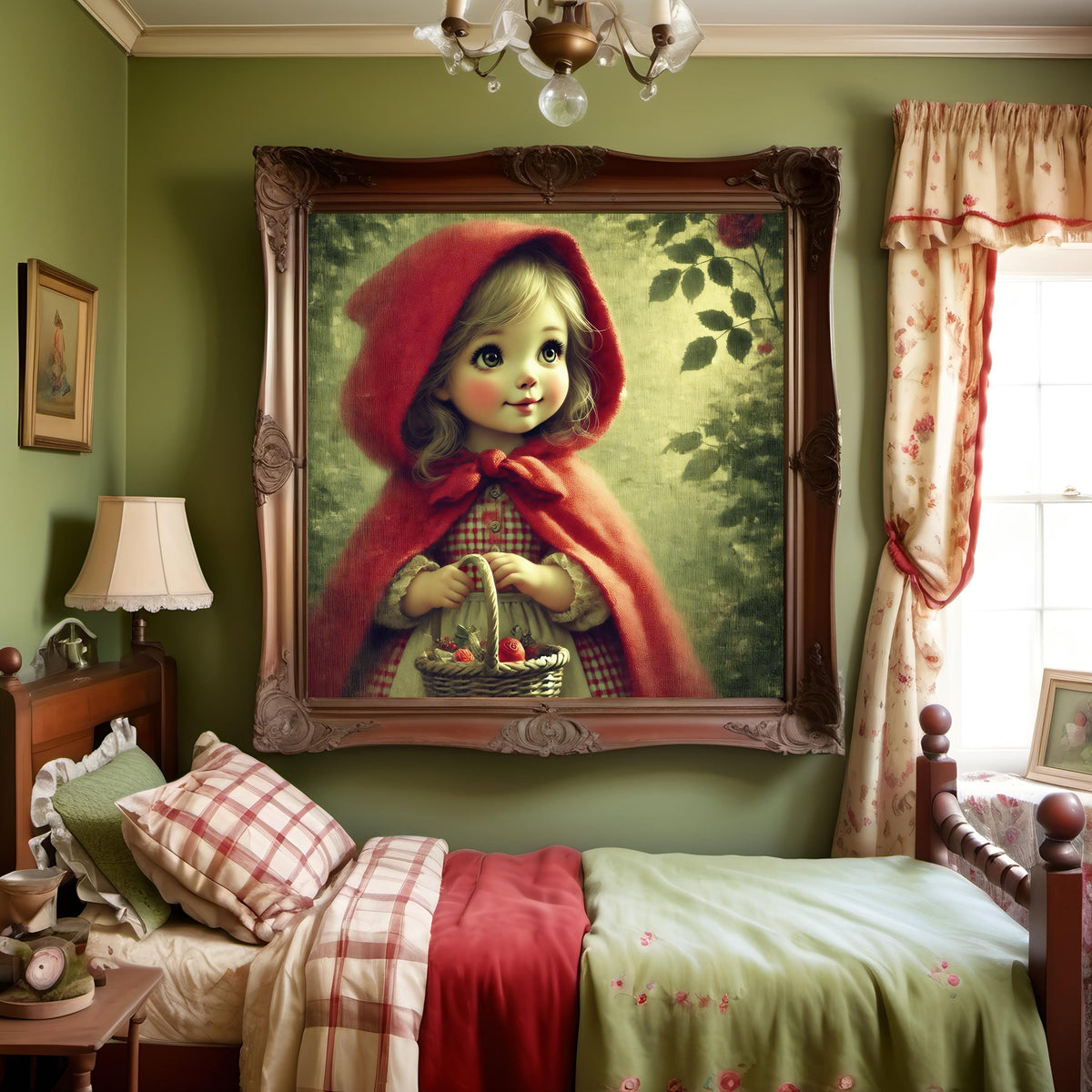 Little Red Riding Hood Art: Whimsical Fairytale Nursery Decor (Digital Print)