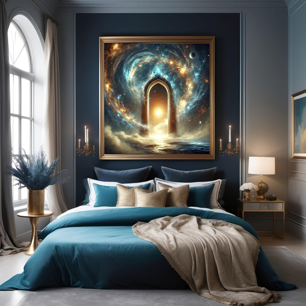 Celestial Gateway Print: Cosmic Portal, Surreal Sci-Fi Wall Art (Digital Download)