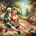 Rococo Picnic Art Print: 18th Century Aristocratic Couple (Digital Download)