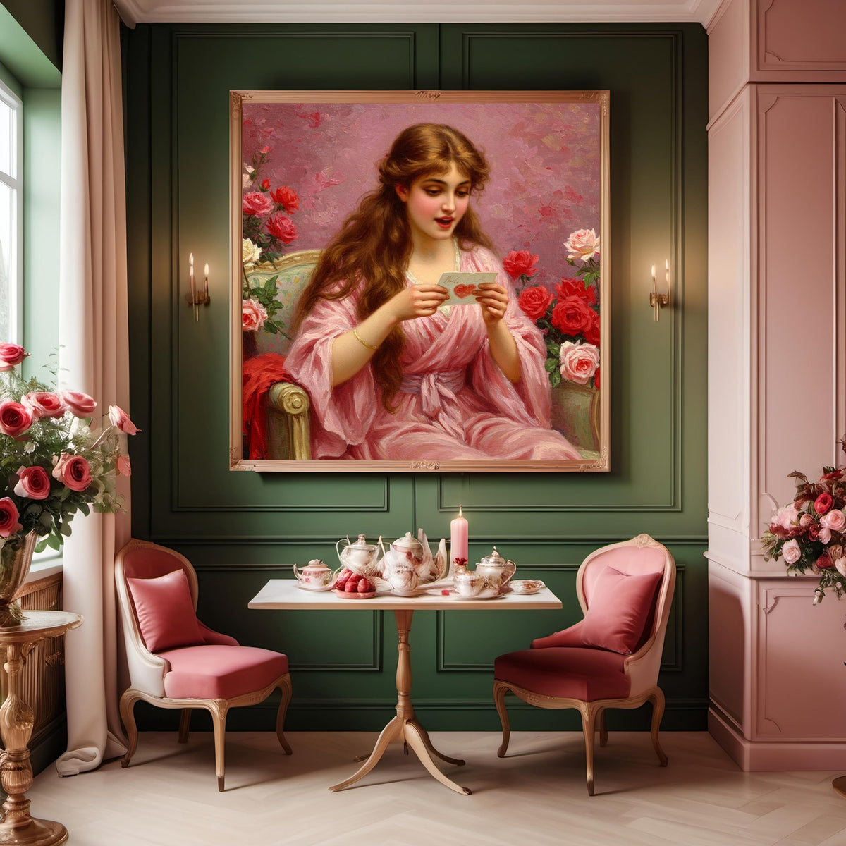 Victorian Love Letter Art Print: Romantic Valentine's Gift (Digital Download)