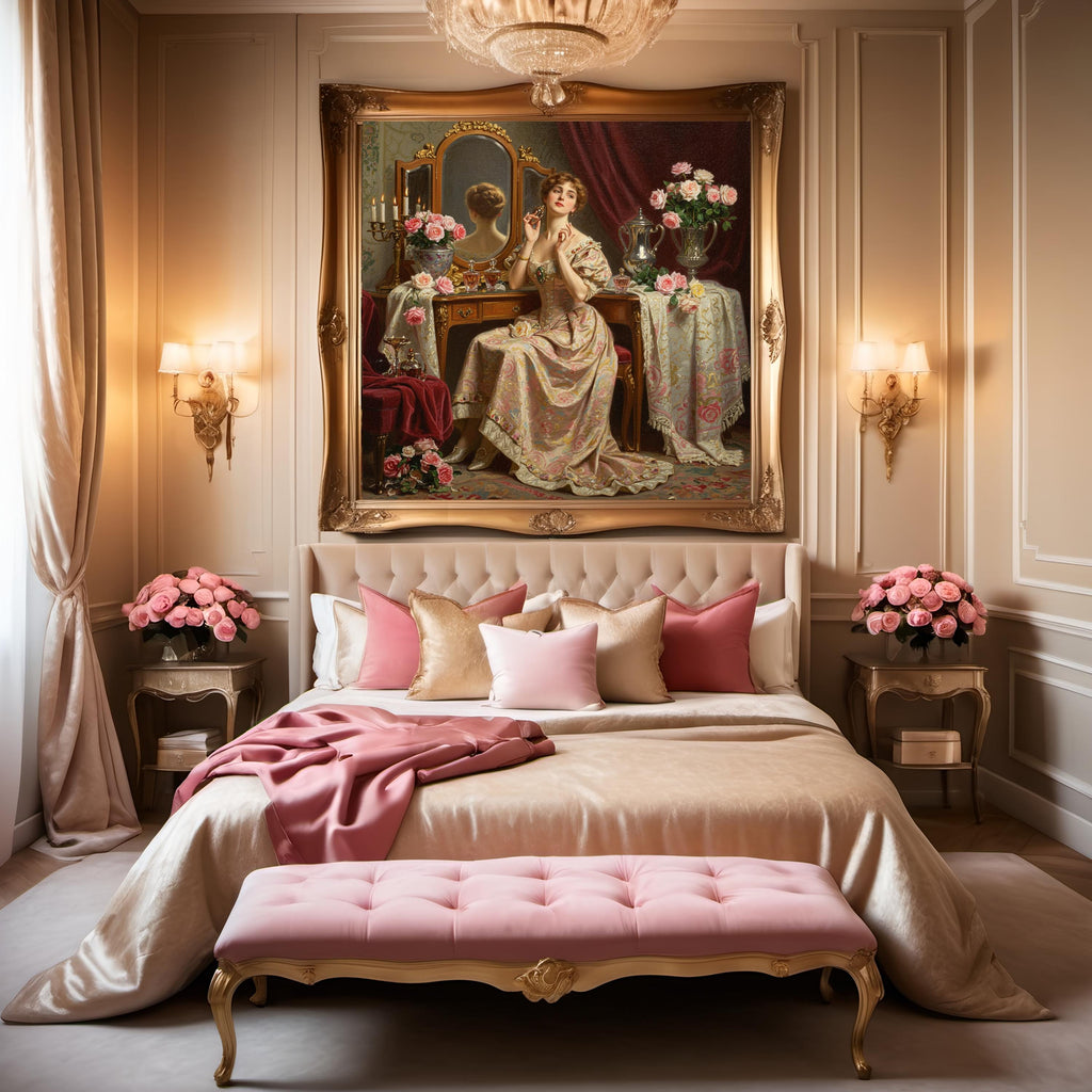Victorian Lady Perfume Vanity Print: Elegant Boudoir Art (Digital Download)