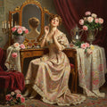 Victorian Lady Perfume Vanity Print: Elegant Boudoir Art (Digital Download)