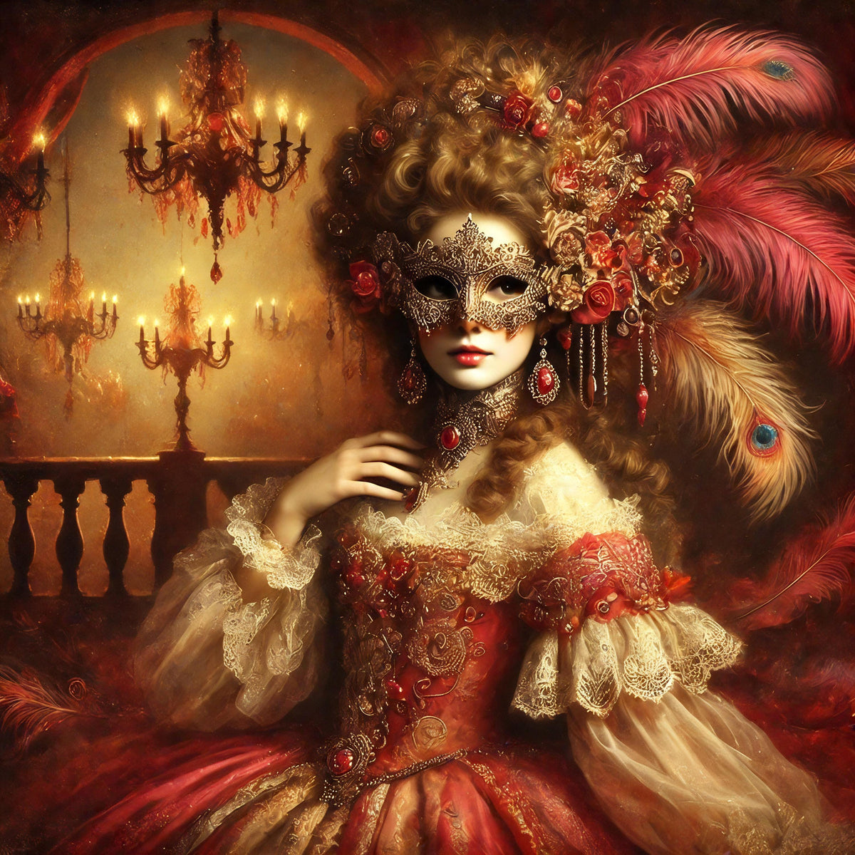 Victorian Masquerade Art Print: Steampunk Mask, Valentine Decor (Digital Download)