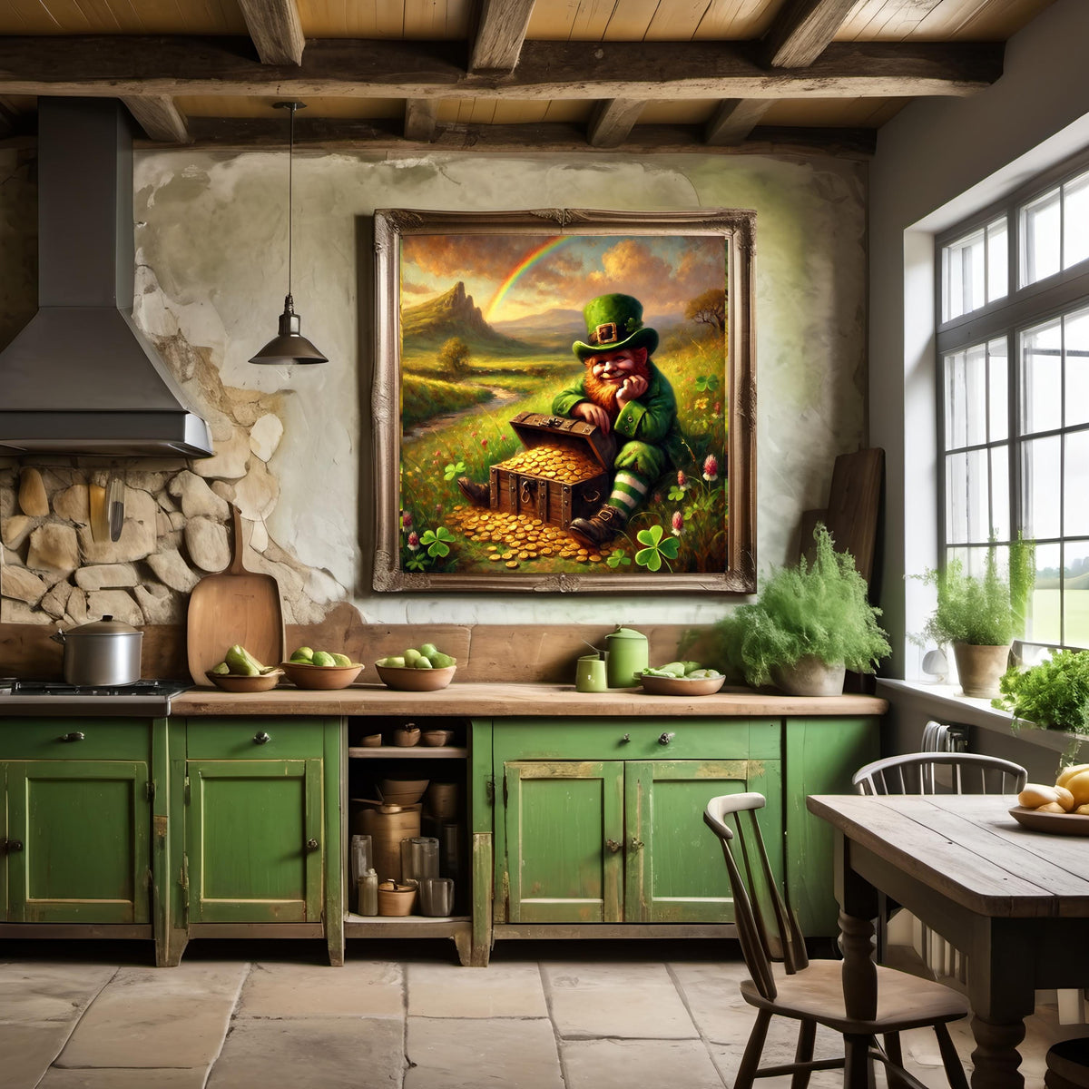 Leprechaun Gold Art Print: Whimsical St. Patrick's Day Decor (Digital Download)