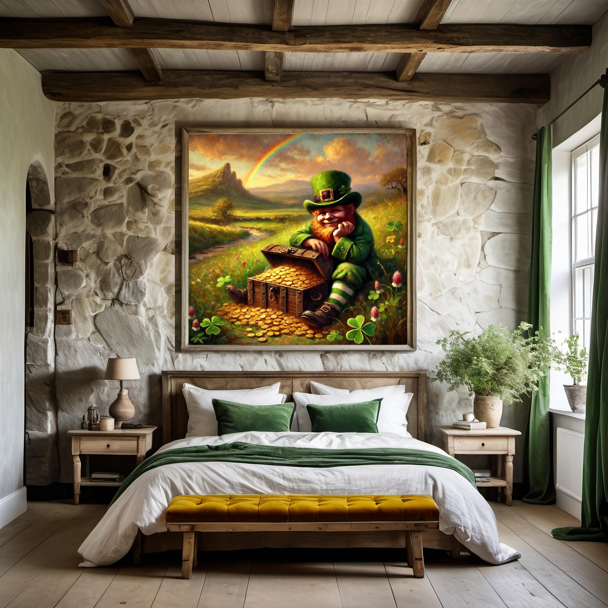 Leprechaun Gold Art Print: Whimsical St. Patrick's Day Decor (Digital Download)