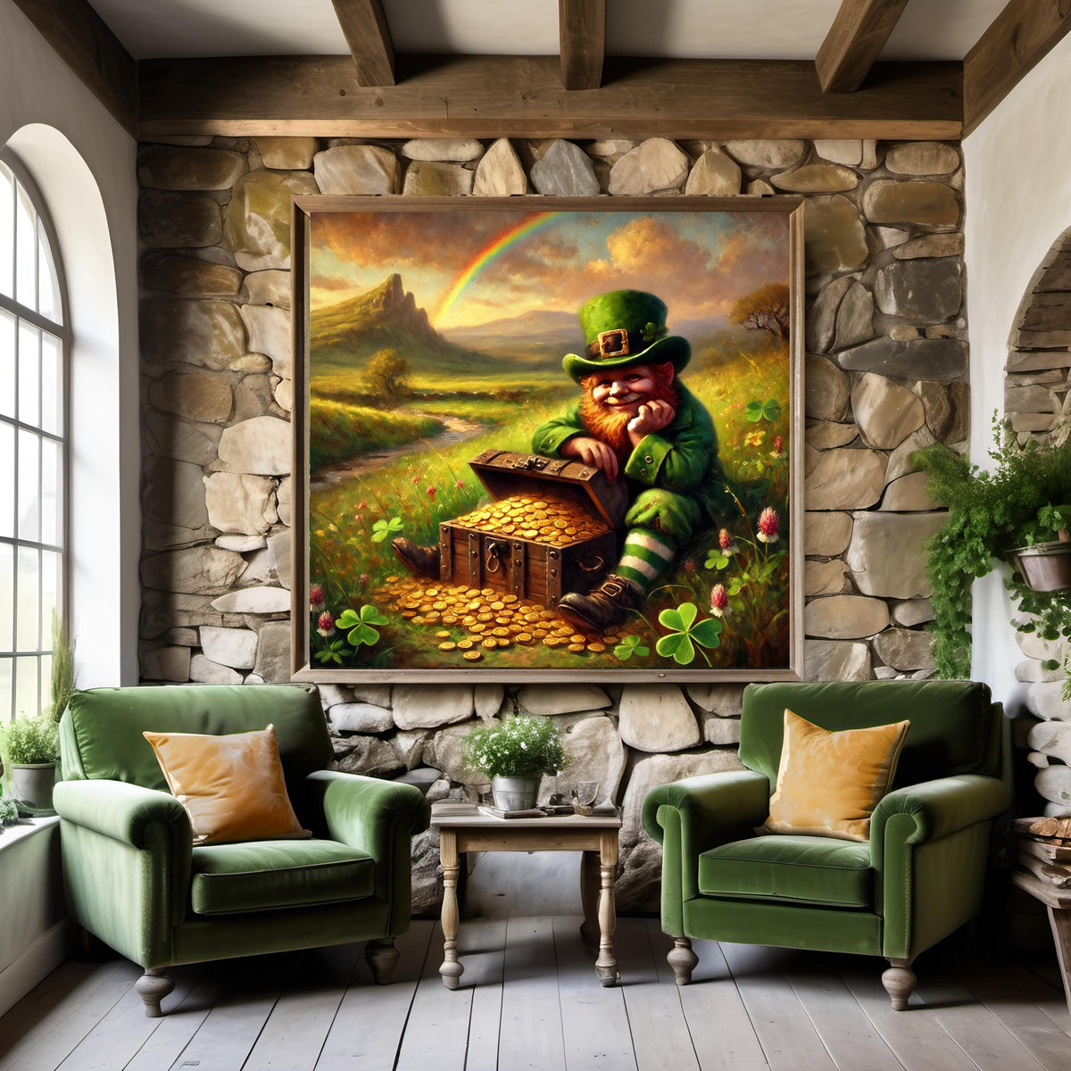 Leprechaun Gold Art Print: Whimsical St. Patrick's Day Decor (Digital Download)