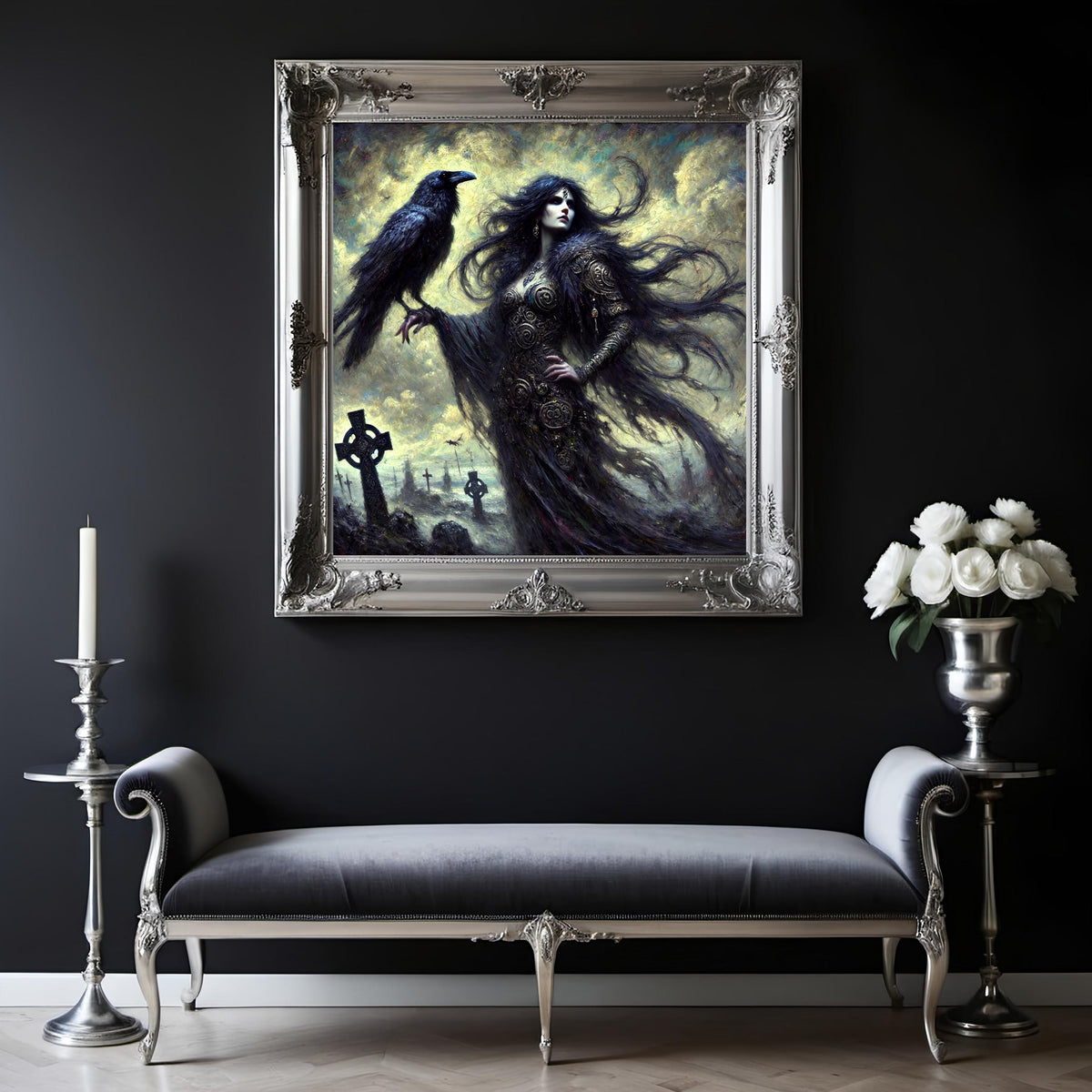 The Morrígan Print: Celtic Goddess of War, Raven Queen (Digital Download)