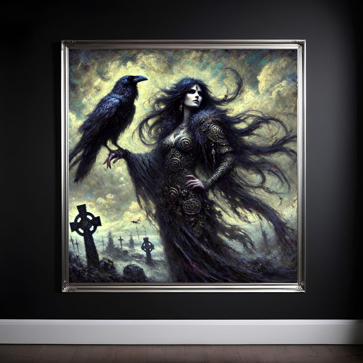 The Morrígan Print: Celtic Goddess of War, Raven Queen (Digital Download)