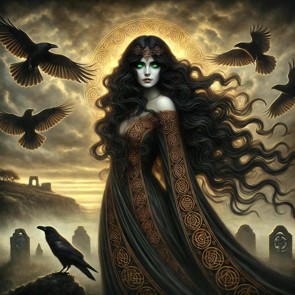 The Morrigan Art Print: Celtic Goddess of War, Raven Queen (Digital Download)