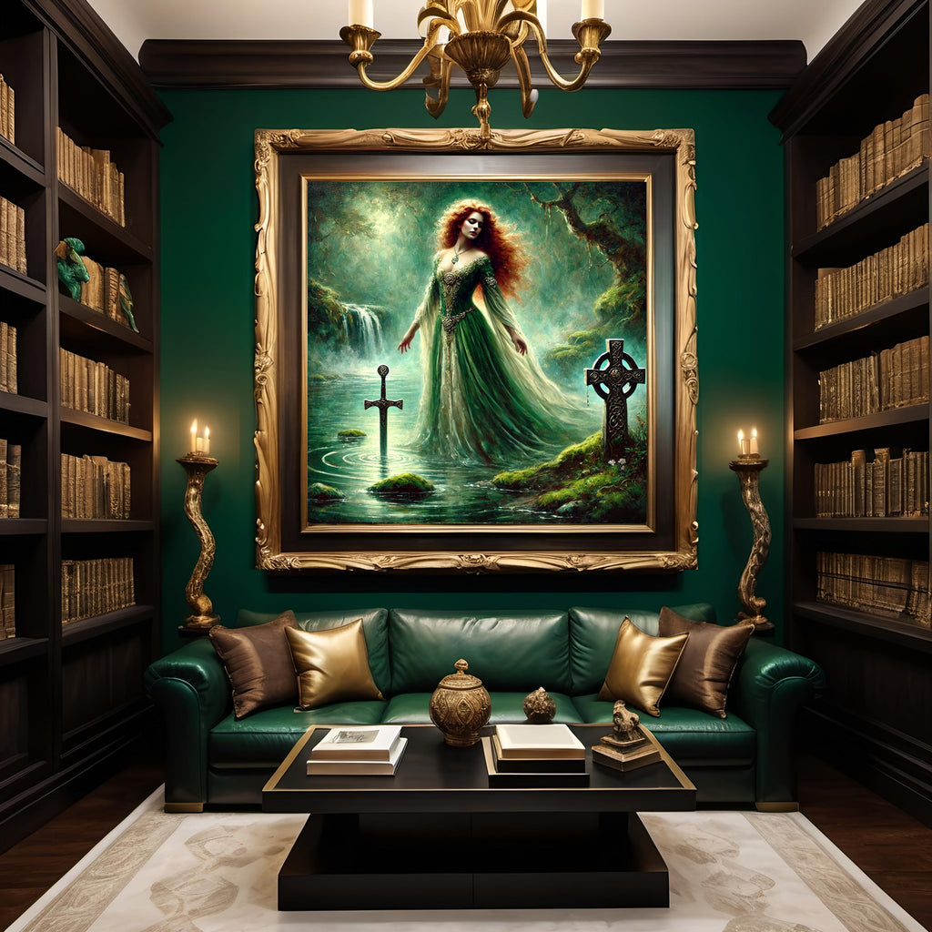 Lady of the Lake Art Print: Celtic Goddess, Arthurian Legend (Digital Download)