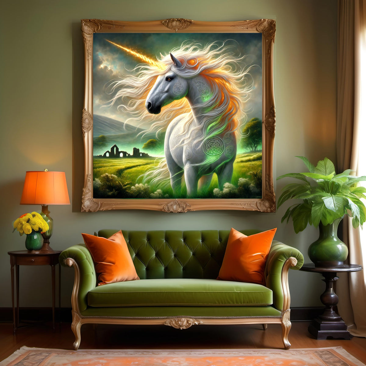 Celtic Unicorn Art Print: Irish Mythology Fantasy Decor (Digital Download)