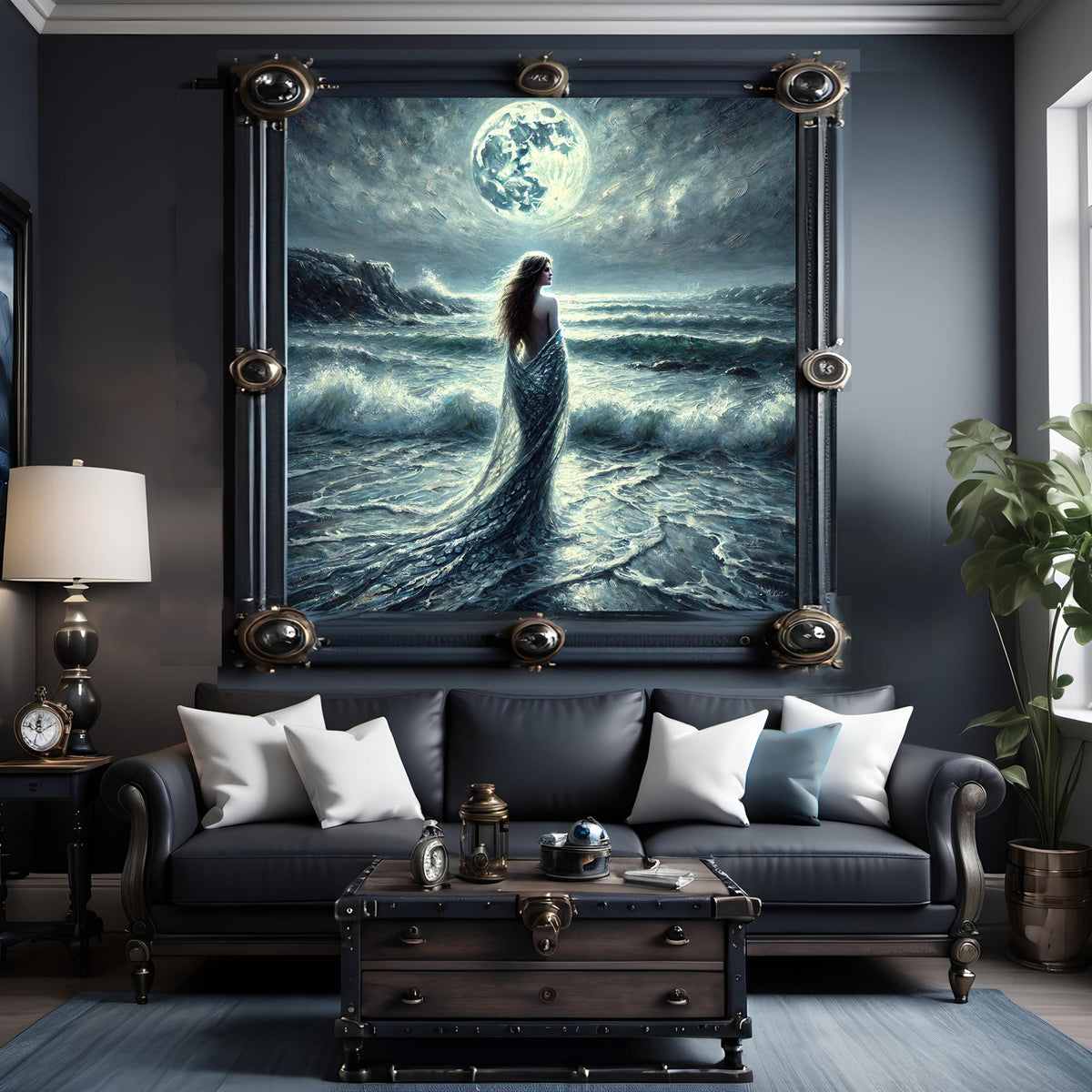 Moonlit Selkie Art Print: Celtic Mythology Ocean Goddess (Digital Download)