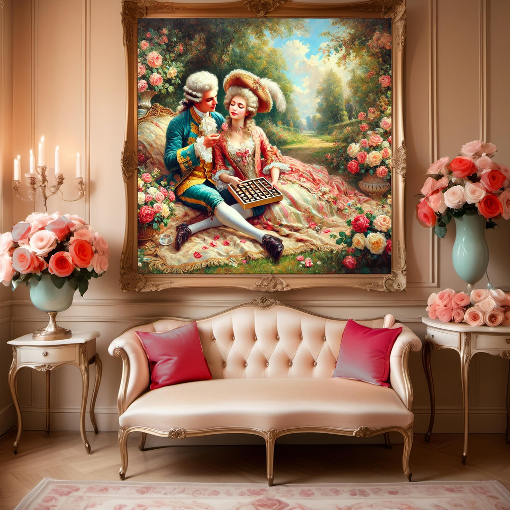 Rococo Picnic Art Print: 18th Century Aristocratic Couple (Digital Download)