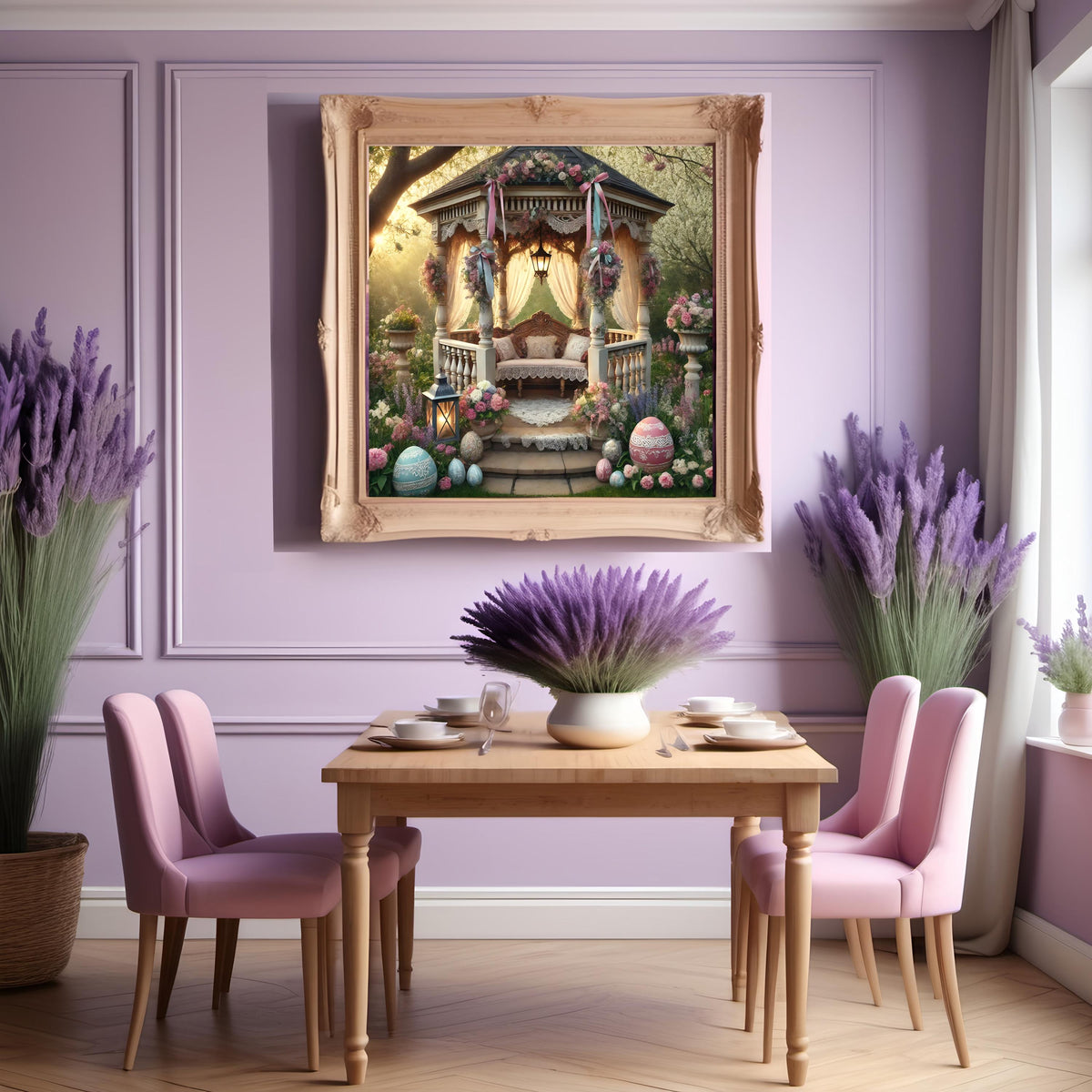 Victorian Easter Gazebo Print: Shabby Chic Cottagecore Wall Art (Digital Download)