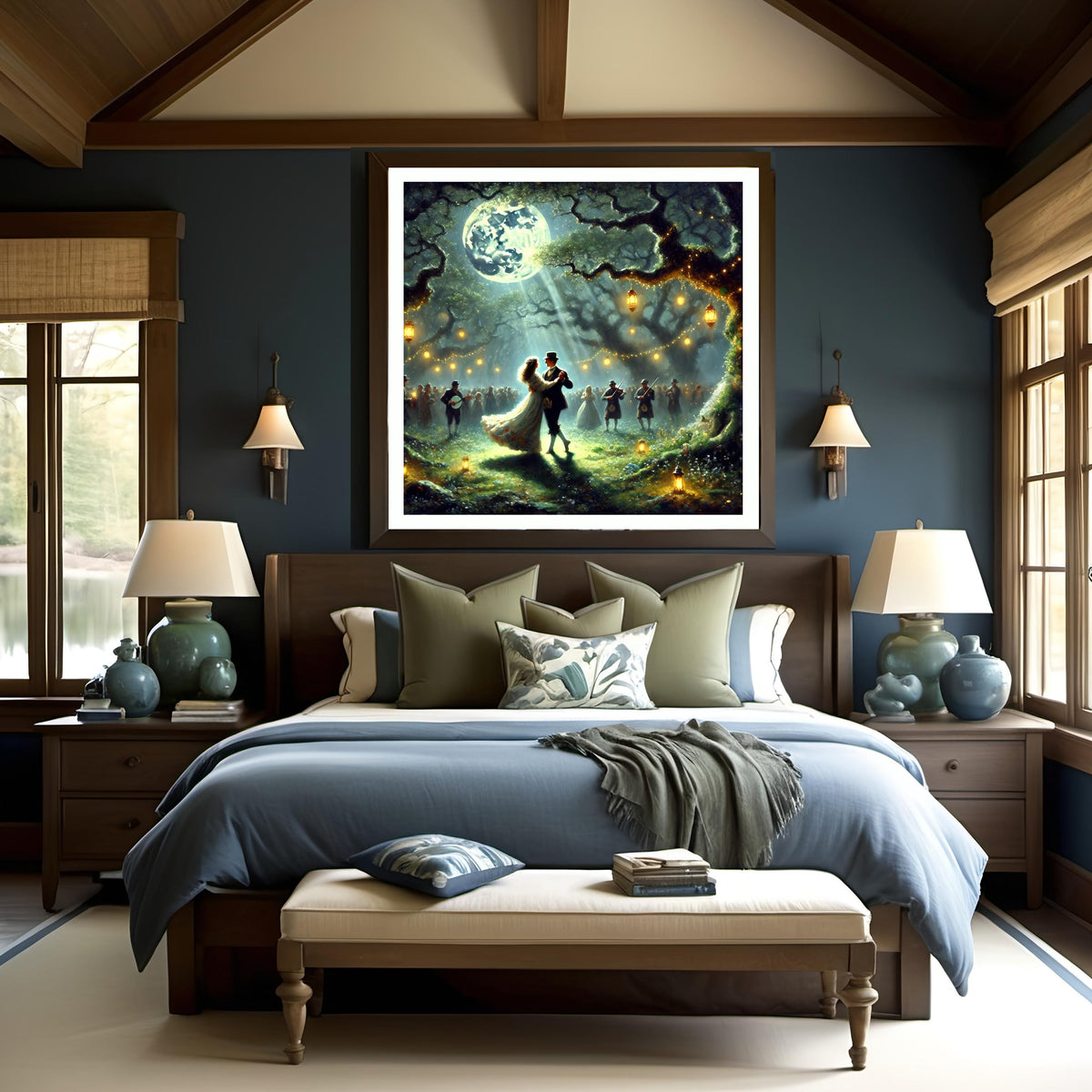 Moonlit Dance Art Print: Victorian Fairy Tale Forest (Digital Download)