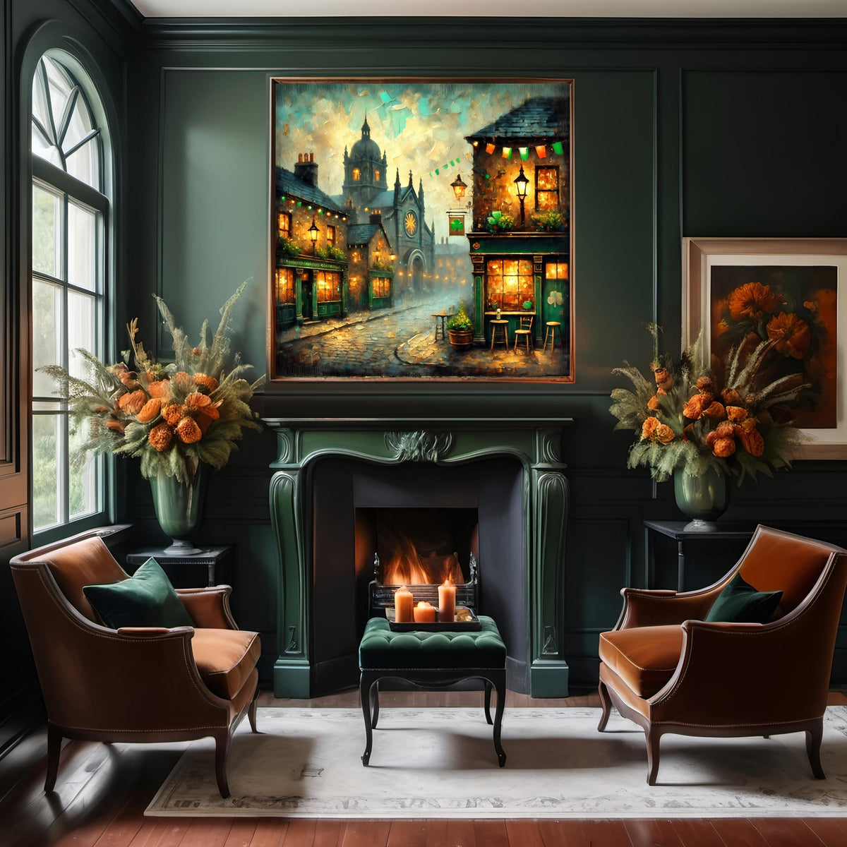Vintage Irish Street Scene Print: St. Patrick's Day Pub Decor (Digital Download)