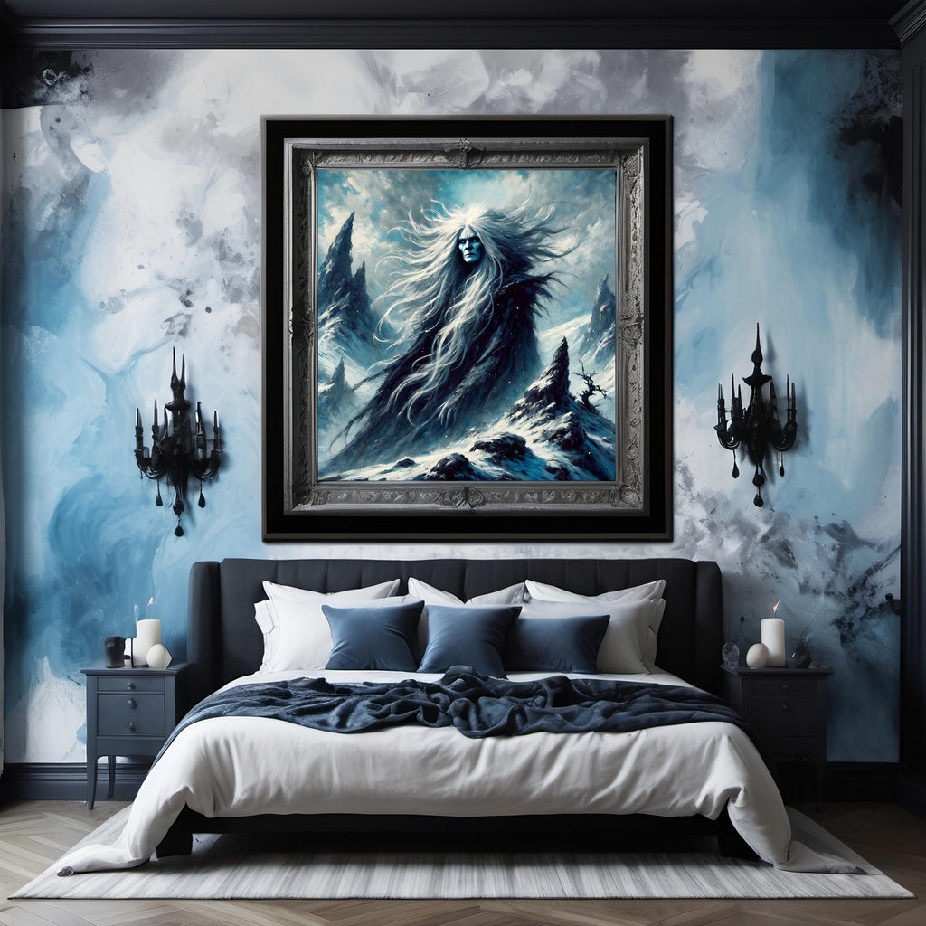 Cailleach Winter Spirit Print: Dark Gothic Fantasy Wall Art (Digital Download)