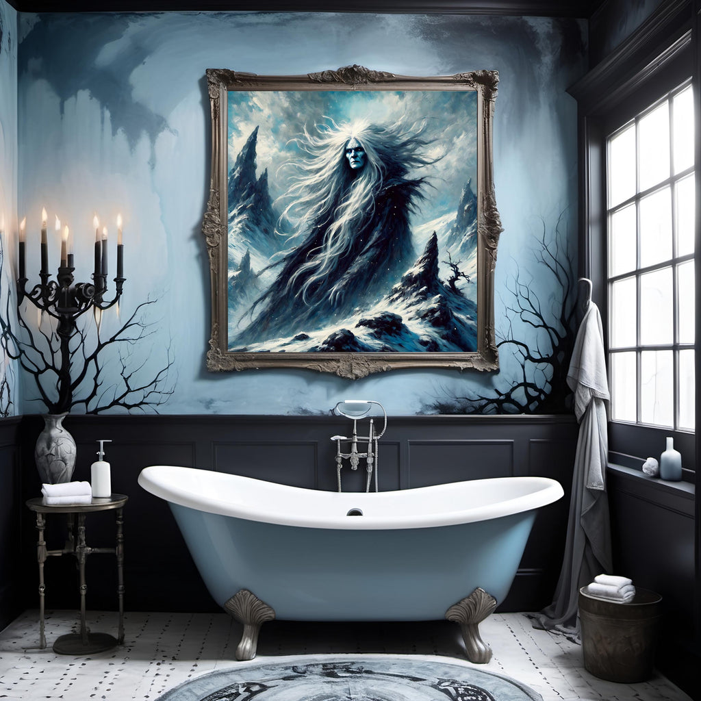 Cailleach Winter Spirit Print: Dark Gothic Fantasy Wall Art (Digital Download)