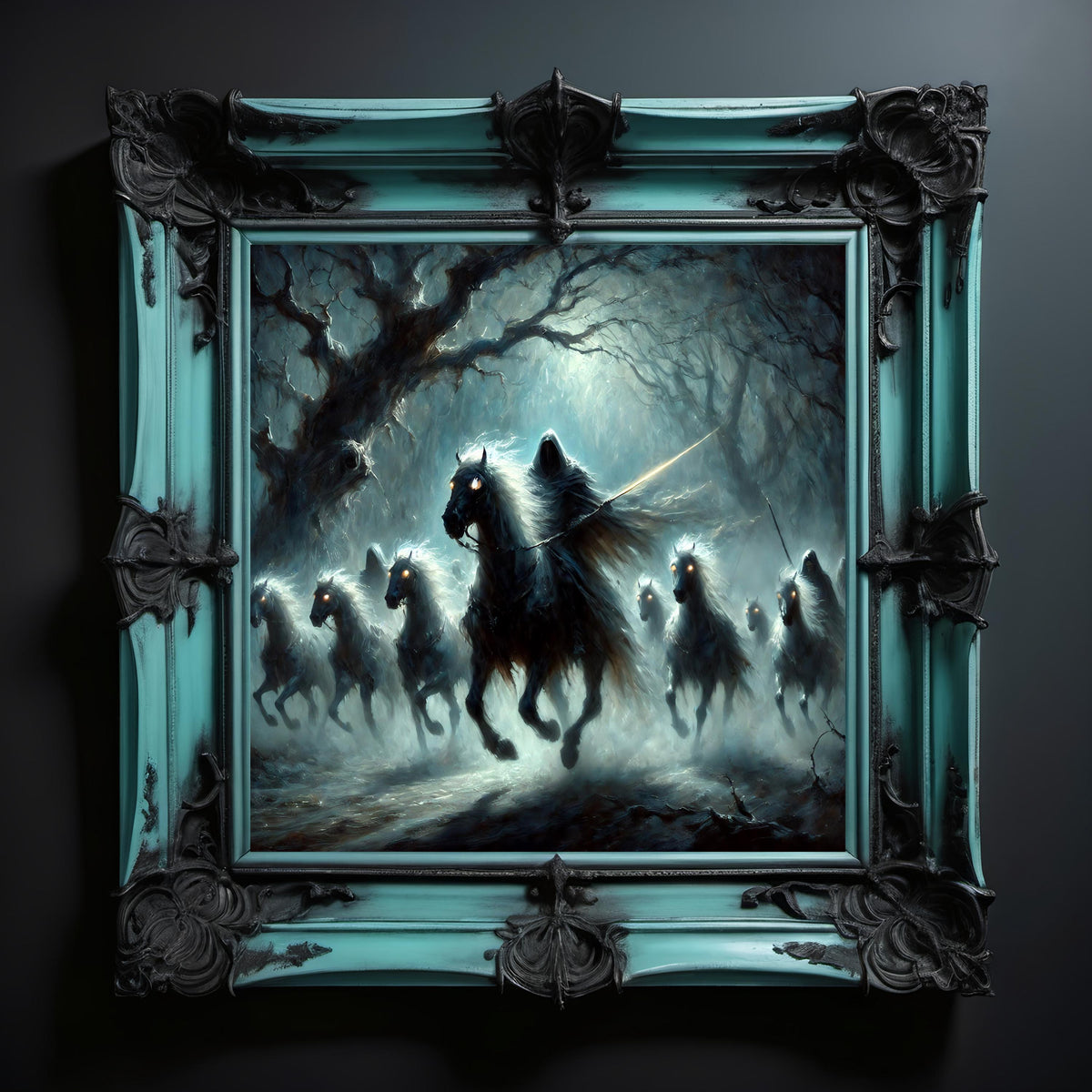 The Wild Hunt Digital Print: Gothic Dark Fantasy Wall Art (Digital Download)