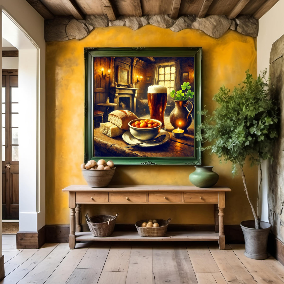 Irish Pub Still Life Art Print: Vintage Tavern Scene (Digital Download) 2