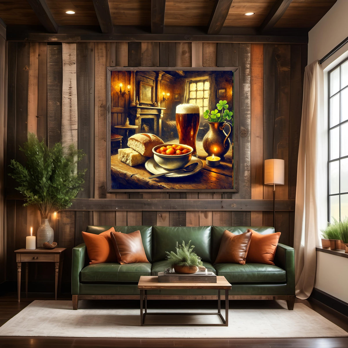 Irish Pub Still Life Art Print: Vintage Tavern Scene (Digital Download) 2